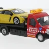 Iveco Daily Transporter, rot/gelb, 1:43, Bburago