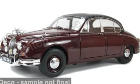 Jaguar Mark II, dunkelrot/schwarz, 1:43, Cararama