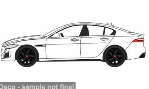 Jaguar XE, weiss, 1:76, Oxford