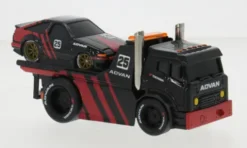 JDM Flatbed, schwarz/rot, 1983, 1:64, Maisto
