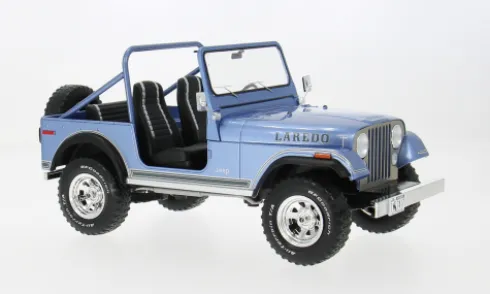 Jeep CJ-7 Laredo, blau/Dekor, 1980, 1:18, MCG