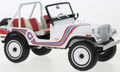Jeep CJ-5 Super Jeep, weiss/Dekor, 1968, 1:18, Greenlight