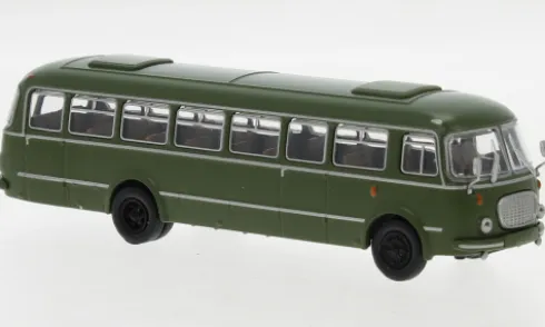 JZS Jelcz 043 Bus, dunkelgrün, 1964, Militär, 1:87, Brekina Starline