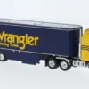 Kenworth K 100 Aerodyne Renntransport-SZ, 1980, Wrangler Racing, 1:87, Brekina
