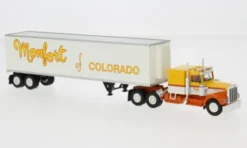 Kenworth W 900 Koffer-SZ, 1977, Monfort, 1:87, Brekina