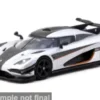 Koenigsegg One:1, silber/schwarz, 1:64, Tarmac Works