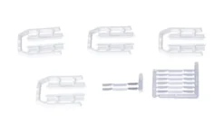 Krone Heckstoßstange (8x), weiss, 1:87, Herpa
