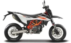 KTM 690 SMC R, weiss/orange, 1:18, Maisto