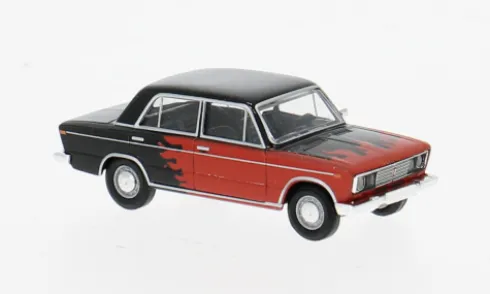 Lada 1600, rot/schwarz, 1976, 1:87, Busch