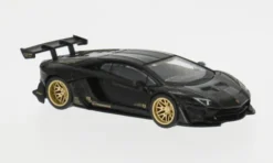 Lamborghini Aventador, schwarz/gold, 2025, 1:64, Mini GT