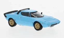 Lancia Stratos HF Stradale, hellblau, 1:64, Mini GT