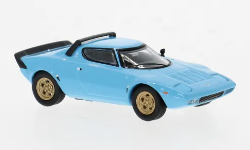 Lancia Stratos HF Stradale, hellblau, 1:64, Mini GT