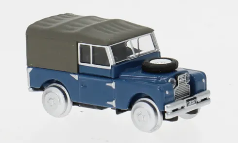 Land Rover Railroad Version, blau/gelb, 1:87, Schuco