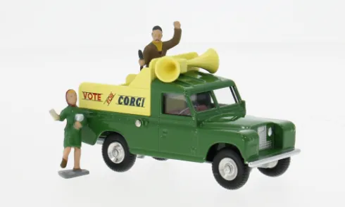 Land Rover Public Address Vehicle, grün/gelb, 1964, 1:43, Corgi
