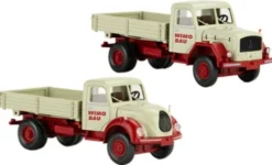 Magirus 2er Set: Pritschenkipper, Wimo Bau, 1:87, Wiking / PMS
