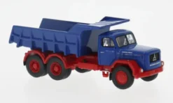 Magirus Jupiter Kipper, blau/rot, 1960, 1:87, Brekina