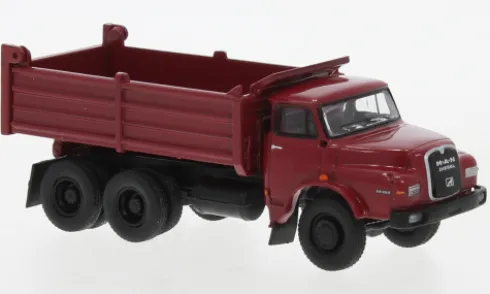 MAN 26.280 DHAK, dunkelrot/schwarz, 1972, 1:87, Brekina