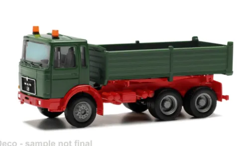 MAN F8, dunkelgrün/rot, 1:87, Herpa