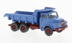 MAN Muldenkipper, blau/rot, 1969, 1:87, Wiking