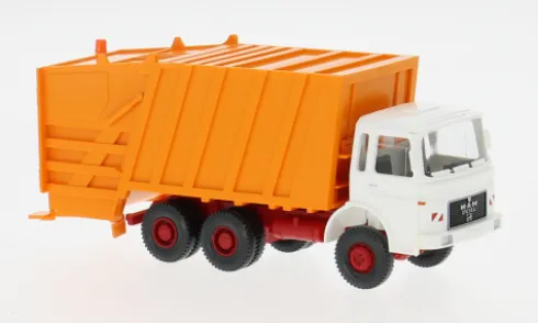 MAN Pressmüllwagen, weiss/orange, 1967, 1:87, Wiking