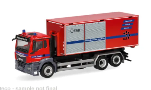 MAN TGS NN, Feuerwehr Augsburg, 1:87, Herpa