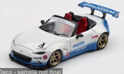 Mazda MX-5 (ND) Miata, weiss/blau, 2025, 1:64, Mini GT
