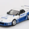 Mazda RX7 (FD3S) LB-Super Silhouette, weiss/blau, 1:64, Mini GT