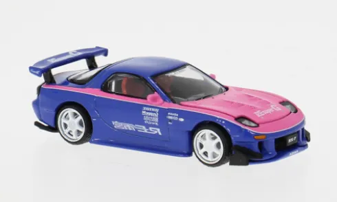 Mazda RX7 RE-Amemiya, blau/pink, 1:64, Pop Race