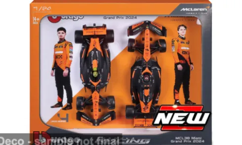 McLaren 2er-Set: MCL38, 2024, L.Norris/O.Piastri, 1:24, Bburago