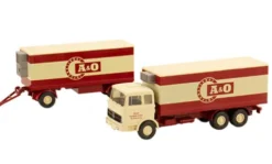Mercedes 2232 Kühlkoffer-Lastzug, A&O Lebensmittel, 1:87, Wiking / PMS