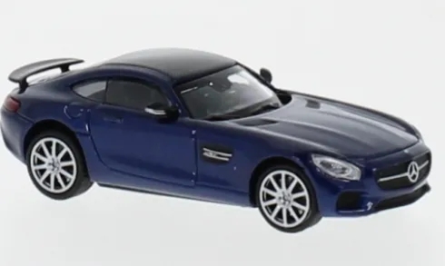 Mercedes AMG GTS, blau, 2015, 1:87, Minichamps