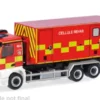 Mercedes Arocs M, Pompiers Cellule Rehab (BE), 1:87, Herpa