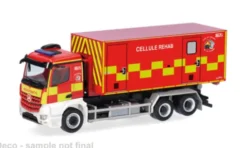 Mercedes Arocs M, Pompiers Cellule Rehab (BE), 1:87, Herpa