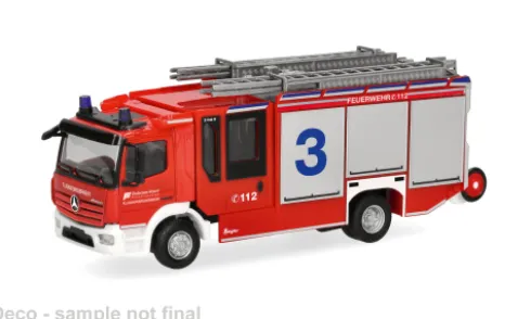 Mercedes Atego 13 Z-Cab, Flughafen-Feuerwehr Friedrichshafen, 1:87, Herpa