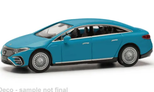 Mercedes EQS, türkis, 1:87, Herpa