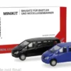 Mercedes 2er Set: Vito Bus (W639), schwarz/blau, 2010, 1:87, Herpa MiniKit