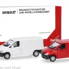 Mercedes 2er Set: Vito Kasten (W639), weiss/rot, 2010, 1:87, Herpa MiniKit