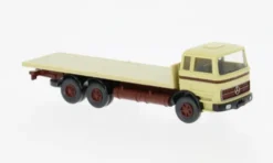 Mercedes Flachpritschen, beige/dunkelrot, 1963, 1:87, Wiking