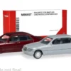 Mercedes S-Klasse (W140), dunkelrot/grau, 1:87, Herpa MiniKit