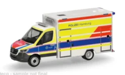Mercedes Sprinter 18 Fahrtec RTW, Polizei Hamburg, 1:87, Herpa