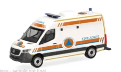 Mercedes Sprinter 18 Halbbus Hochdach, CBRN Zivilschutz, 1:87, Herpa