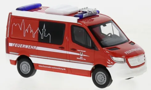 Mercedes Sprinter SWB, 2018, Feuerwehr Weißenburg, 1:87, Busch