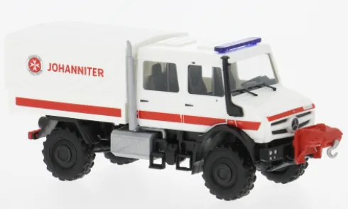 Mercedes Unimog U5023, 2013, Johanniter, 1:87, Busch