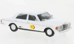 Mercedes W123 Limousine, weiss, 1977, Methanol Benzin Antrieb 1979, 1:87, Busch