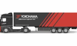 Mercedes Actros Gigaspace, schwarz/rot, Yokohama Motorsports, 1:43, Bburago