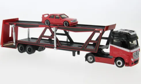 Mercedes Actros 1851, rot/schwarz, 1:64, Maisto