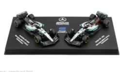 Mercedes 2er Set: W16, Formel 1, 2025, Mercedes AMG Petronas F1 Team, #63, G.Russell, 1:64, Bburago