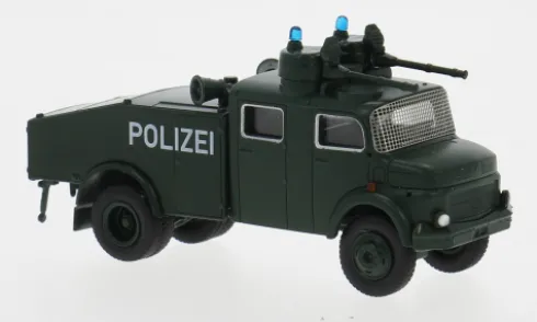 Mercedes LA 1113 Wasserwerfer, dunkelgrün, 1966, Polizei, 1:87, Brekina