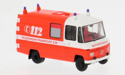 Mercedes L 508 RTW FW Frankfurt, rot/weiss, 1970, Feuerwehr Frankfurt, 1:87, Brekina