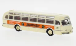 Mercedes O 6600 H Reisebus, 1951, Gittelde - Jägermeister, 1:87, Brekina